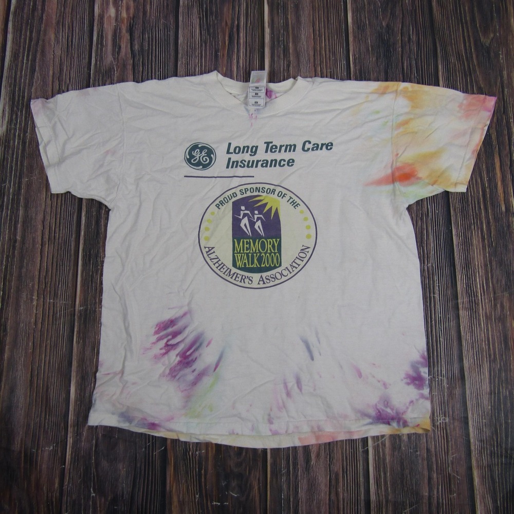Vintage GE Memory Walk 2000 Shirt Mens Extra Large‎ Tie Dye Alzheimer's